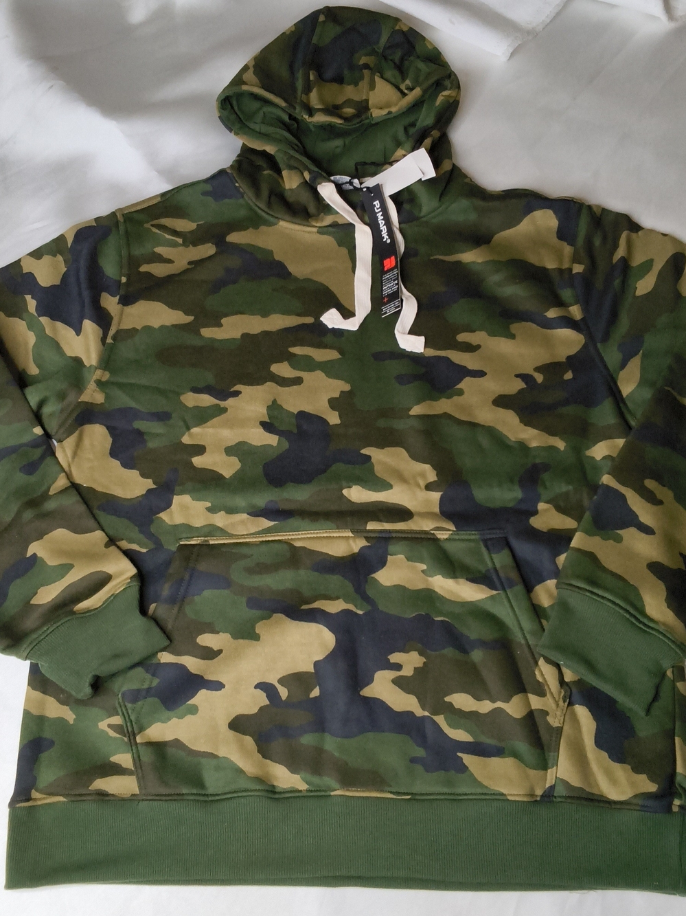 Men's Camo Pullover Hoodie - Green Camouflage